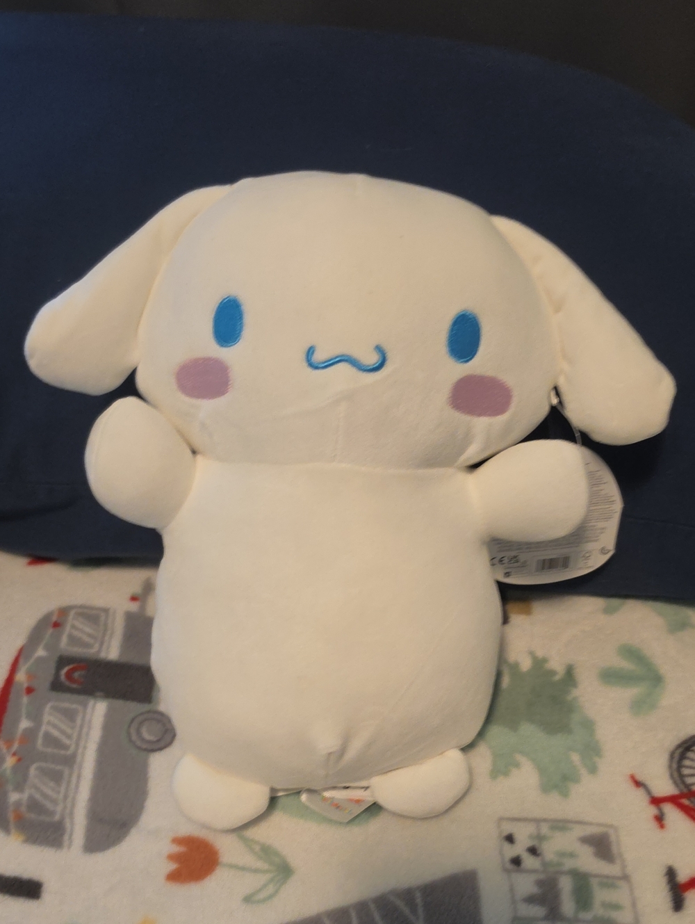 Sanrio Cinnamoroll Plush - White with Blue Eyes and Pink Cheeks
